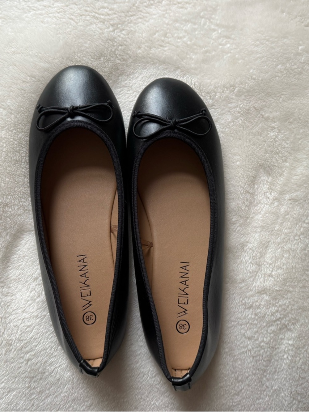 Black Ballet Flats with Bow